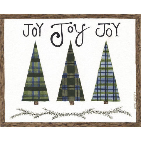 Joy Joy Joy Black Modern Wood Framed Art Print with Double Matting by Shamp, Cindy