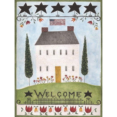 Welcome Gate Gold Ornate Wood Framed Art Print with Double Matting by Shamp, Cindy