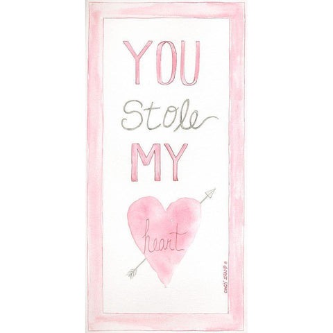 You Stole My Heart Gold Ornate Wood Framed Art Print with Double Matting by Shamp, Cindy