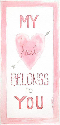 Belongs to You White Modern Wood Framed Art Print with Double Matting by Shamp, Cindy