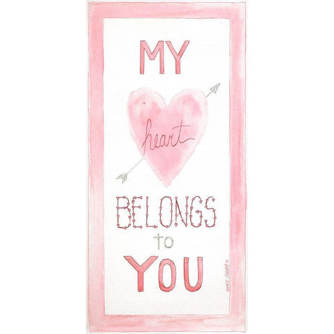 Belongs to You Black Modern Wood Framed Art Print with Double Matting by Shamp, Cindy