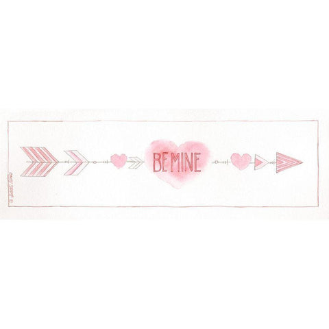 Be Mine White Modern Wood Framed Art Print by Shamp, Cindy