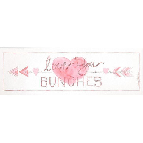Love You Bunches Black Modern Wood Framed Art Print with Double Matting by Shamp, Cindy