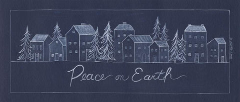 Peace on Earth Black Ornate Wood Framed Art Print with Double Matting by Shamp, Cindy