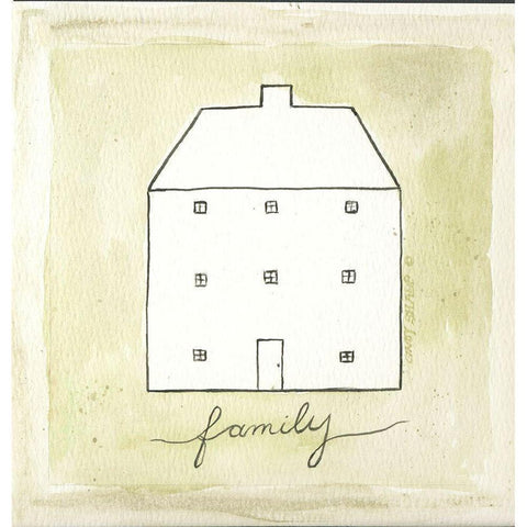 Family White Modern Wood Framed Art Print by Shamp, Cindy