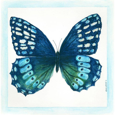 Butterfly I White Modern Wood Framed Art Print by Shamp, Cindy