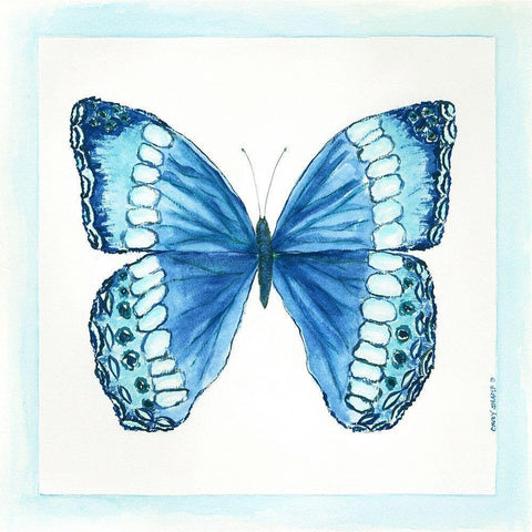 Butterfly II White Modern Wood Framed Art Print by Shamp, Cindy