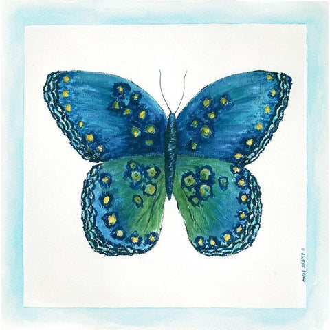 Butterfly III White Modern Wood Framed Art Print by Shamp, Cindy