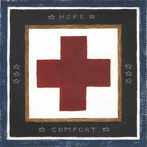 Hope and Comfort White Modern Wood Framed Art Print by Shamp, Cindy