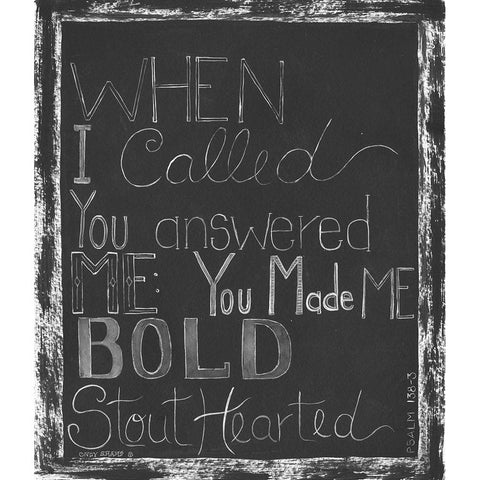 Stout Hearted Gold Ornate Wood Framed Art Print with Double Matting by Shamp, Cindy