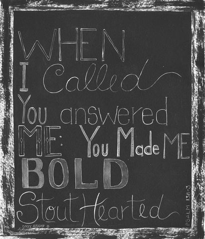 Stout Hearted Black Ornate Wood Framed Art Print with Double Matting by Shamp, Cindy