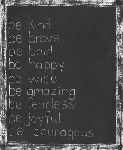 Be White Modern Wood Framed Art Print with Double Matting by Shamp, Cindy