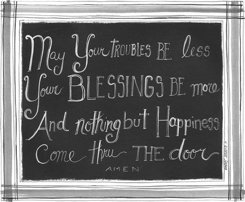 Nothing but Happiness Black Ornate Wood Framed Art Print with Double Matting by Shamp, Cindy