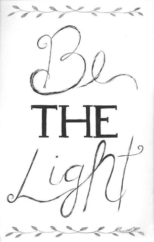 Be the Light White Modern Wood Framed Art Print with Double Matting by Shamp, Cindy