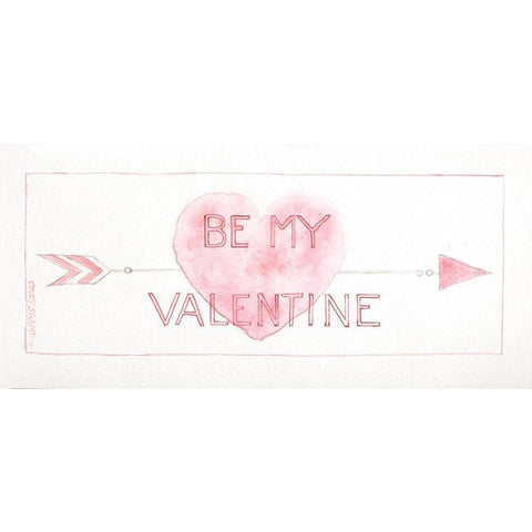 Be My Valentine Gold Ornate Wood Framed Art Print with Double Matting by Shamp, Cindy