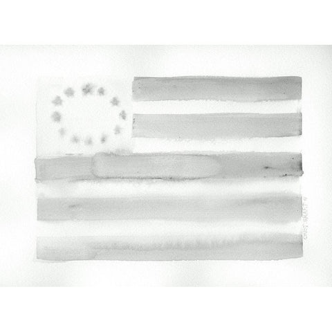 Flag III White Modern Wood Framed Art Print by Shamp, Cindy