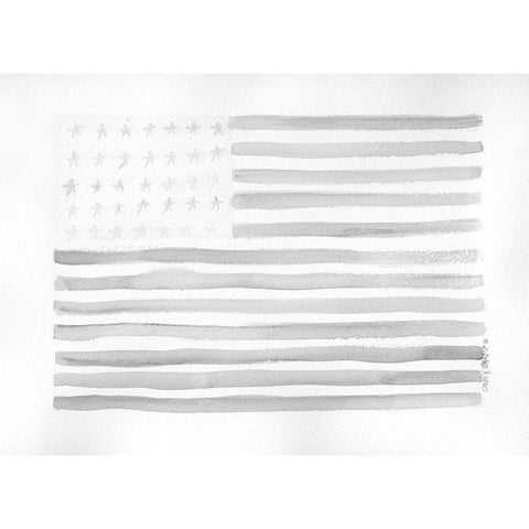 Flag IV White Modern Wood Framed Art Print by Shamp, Cindy