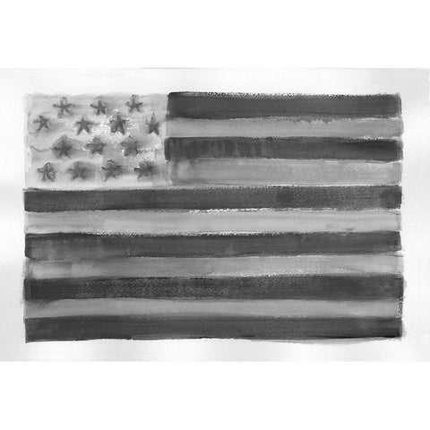 Big Flag II Black Modern Wood Framed Art Print with Double Matting by Shamp, Cindy