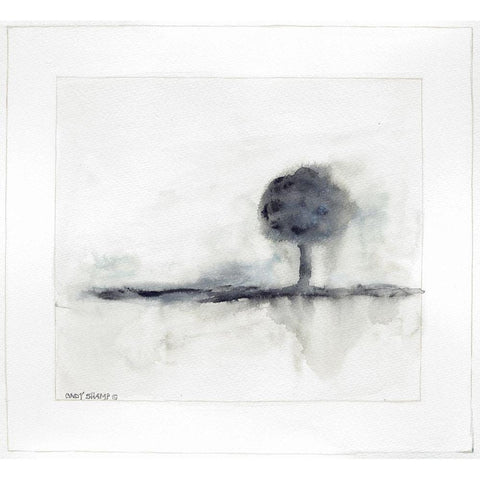 On the Horizon I Black Modern Wood Framed Art Print with Double Matting by Shamp, Cindy