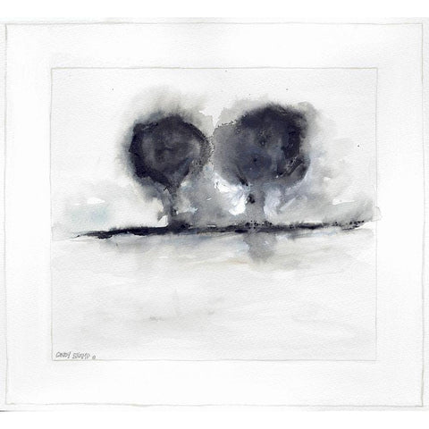 On the Horizon II White Modern Wood Framed Art Print by Shamp, Cindy