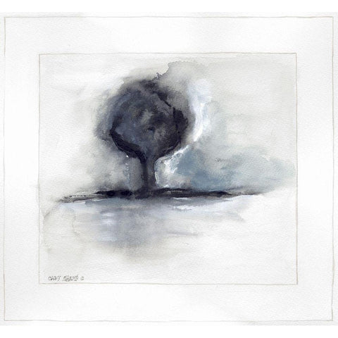 On the Horizon III Black Modern Wood Framed Art Print with Double Matting by Shamp, Cindy