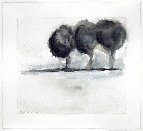 On the Horizon V Black Ornate Wood Framed Art Print with Double Matting by Shamp, Cindy