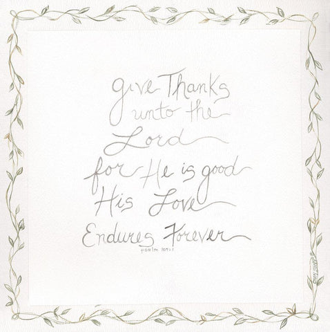 Give Thanks Black Ornate Wood Framed Art Print with Double Matting by Shamp, Cindy