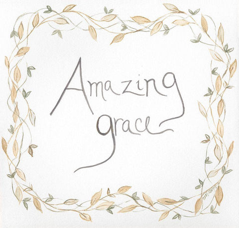 Amazing Grace Black Ornate Wood Framed Art Print with Double Matting by Shamp, Cindy