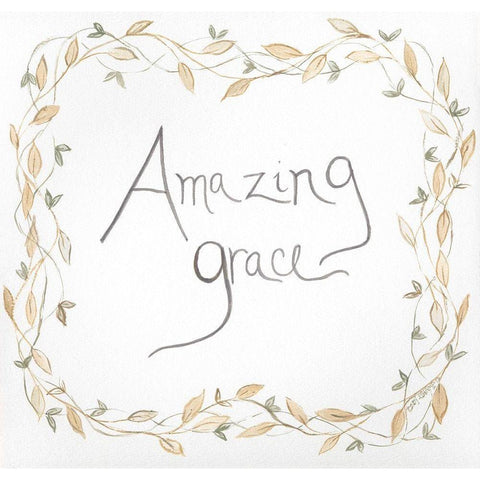 Amazing Grace Black Modern Wood Framed Art Print with Double Matting by Shamp, Cindy