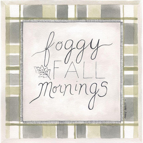 Foggy Fall Mornings Black Modern Wood Framed Art Print with Double Matting by Shamp, Cindy