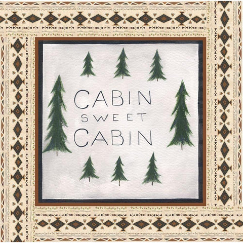 Tribal Cabin White Modern Wood Framed Art Print by Shamp, Cindy