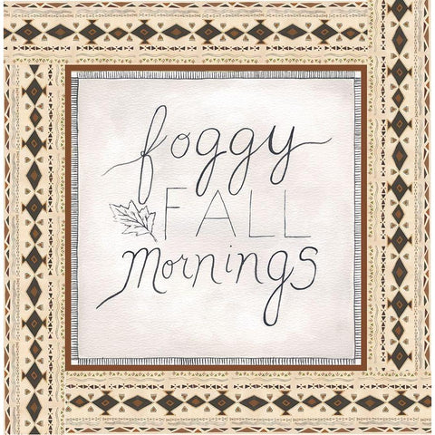 Tribal Fall White Modern Wood Framed Art Print by Shamp, Cindy