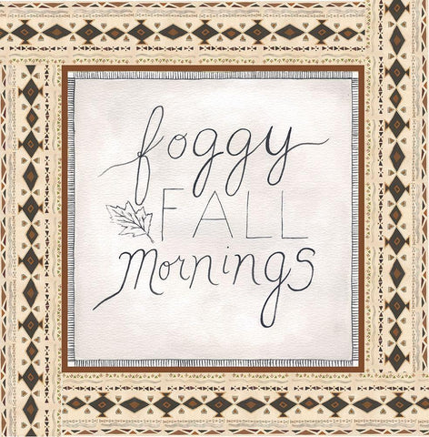 Tribal Fall White Modern Wood Framed Art Print with Double Matting by Shamp, Cindy