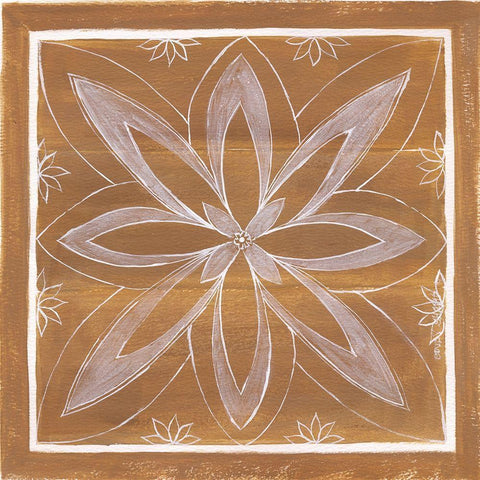 Tile IV White Modern Wood Framed Art Print by Shamp, Cindy