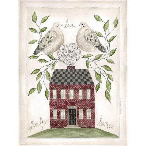 Love-Family-Love White Modern Wood Framed Art Print by Shamp, Cindy