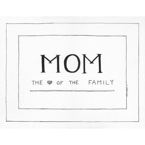 Mom Black Modern Wood Framed Art Print with Double Matting by Shamp, Cindy