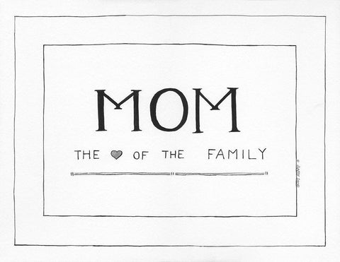 Mom White Modern Wood Framed Art Print with Double Matting by Shamp, Cindy