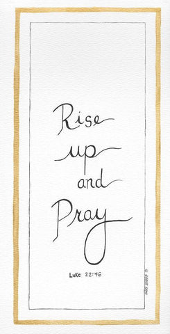 Rise Up Black Ornate Wood Framed Art Print with Double Matting by Shamp, Cindy