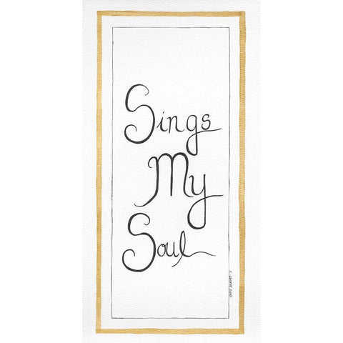Sings My Soul Black Modern Wood Framed Art Print with Double Matting by Shamp, Cindy