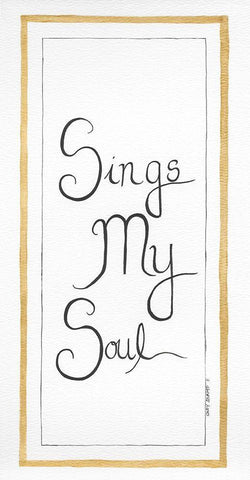 Sings My Soul Black Ornate Wood Framed Art Print with Double Matting by Shamp, Cindy