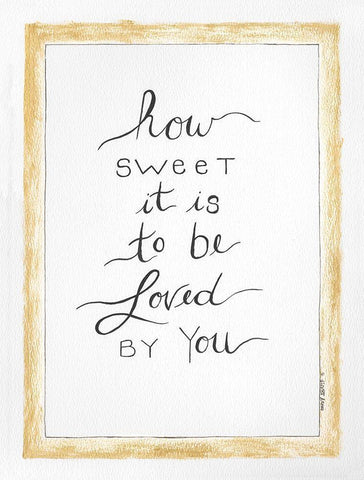 How Sweet Black Ornate Wood Framed Art Print with Double Matting by Shamp, Cindy