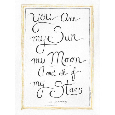 Sun and Moon White Modern Wood Framed Art Print by Shamp, Cindy