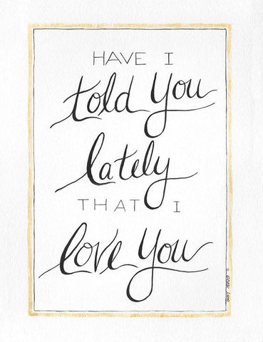 I Love You White Modern Wood Framed Art Print with Double Matting by Shamp, Cindy