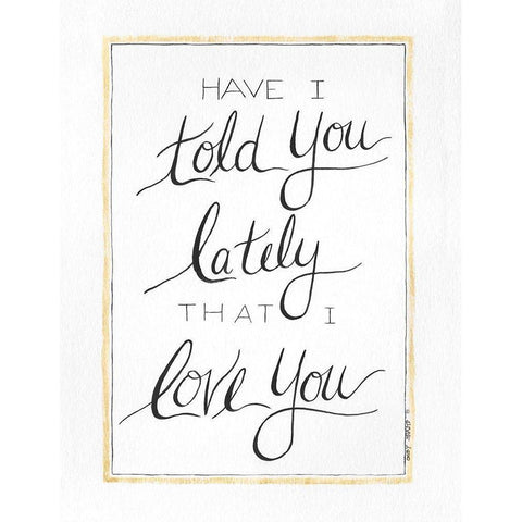 I Love You Black Modern Wood Framed Art Print by Shamp, Cindy
