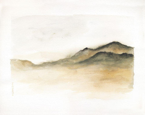 Mod Landscape Black Ornate Wood Framed Art Print with Double Matting by Shamp, Cindy