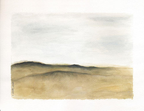 Mod Landscape II White Modern Wood Framed Art Print with Double Matting by Shamp, Cindy