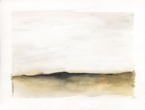 Mod Landscape IV White Modern Wood Framed Art Print with Double Matting by Shamp, Cindy