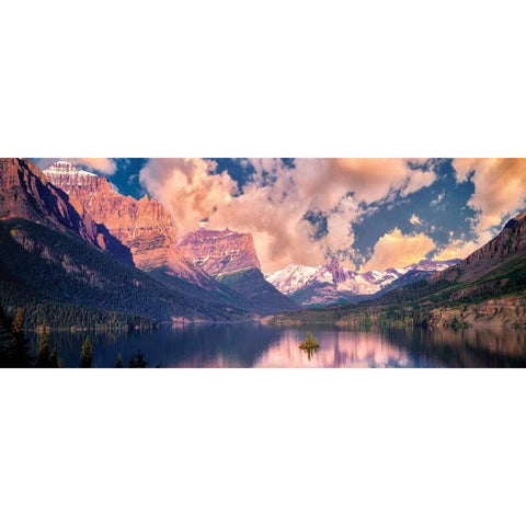 Mountain Air Black Modern Wood Framed Art Print with Double Matting by Frates, Dennis