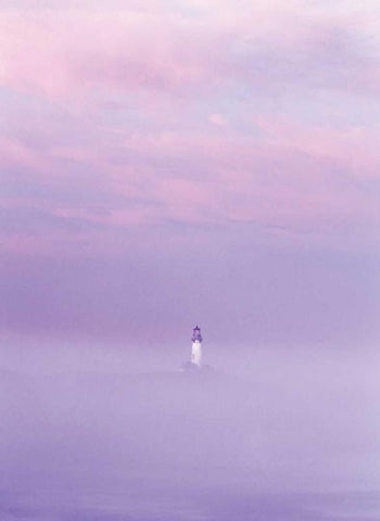 Beacon White Modern Wood Framed Art Print with Double Matting by Frates, Dennis