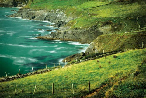 Sea Green White Modern Wood Framed Art Print with Double Matting by Frates, Dennis